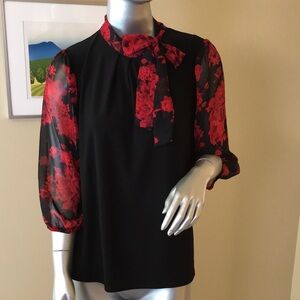 ADELE & MAY | Rose Floral 3/4 Sleeve Blouse